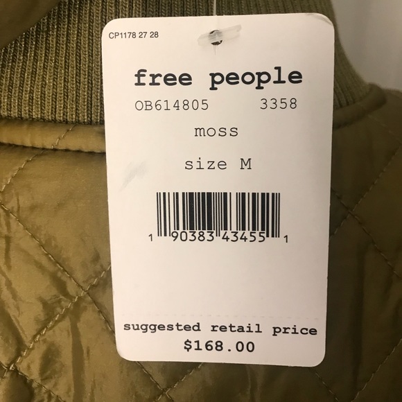 NWT Free People Quilter Bomber Jacket Size M - Picture 4 of 5